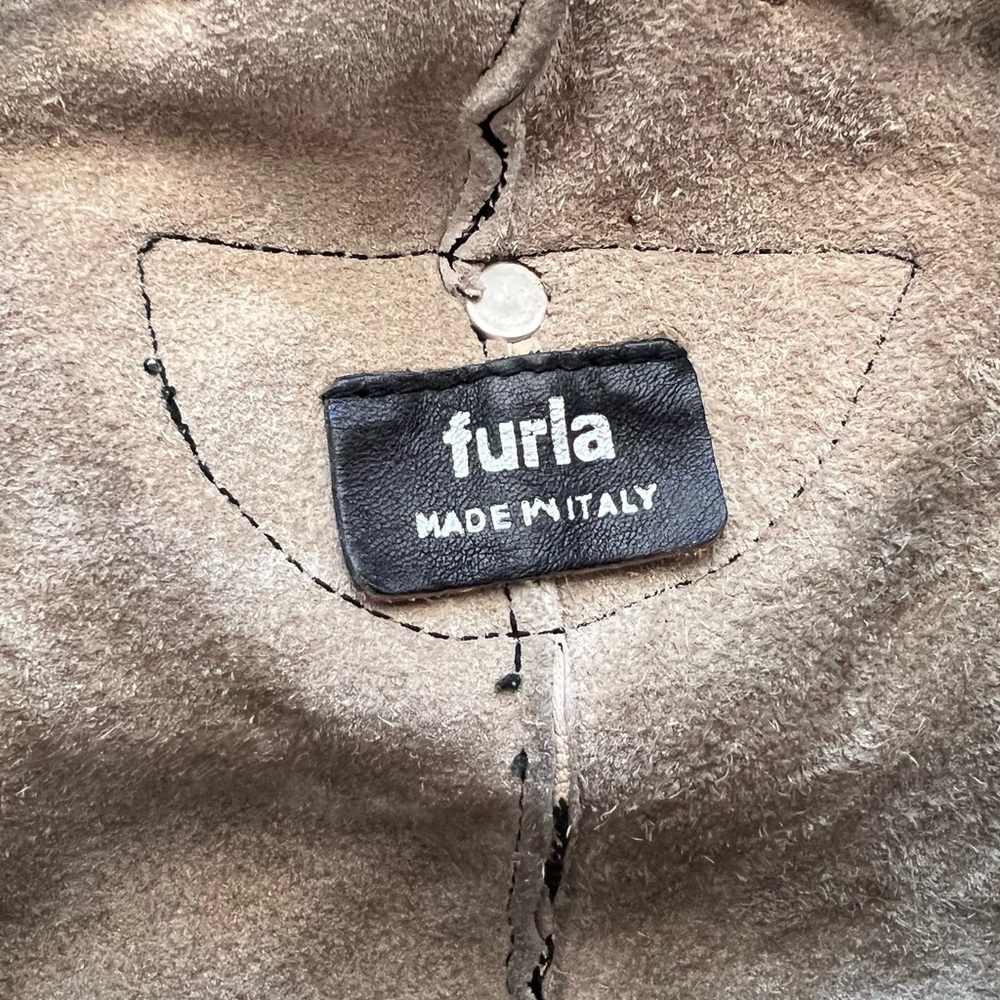 Furla suede leather leopard and black backpack - Picture 7 of 14